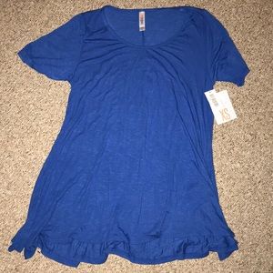 Lularoe Blue Heathered Perfect T